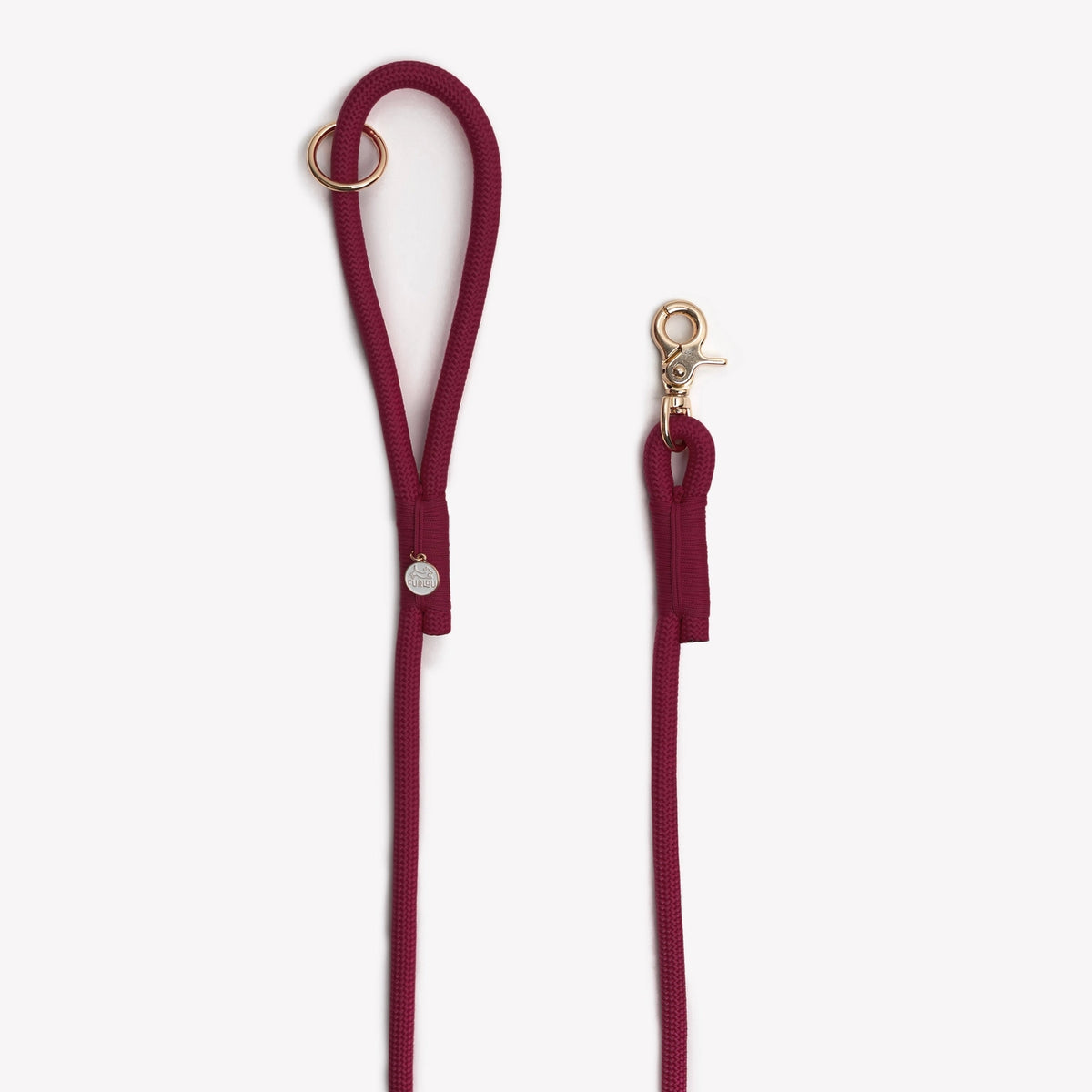 Braided Rope Leash - Bordeaux