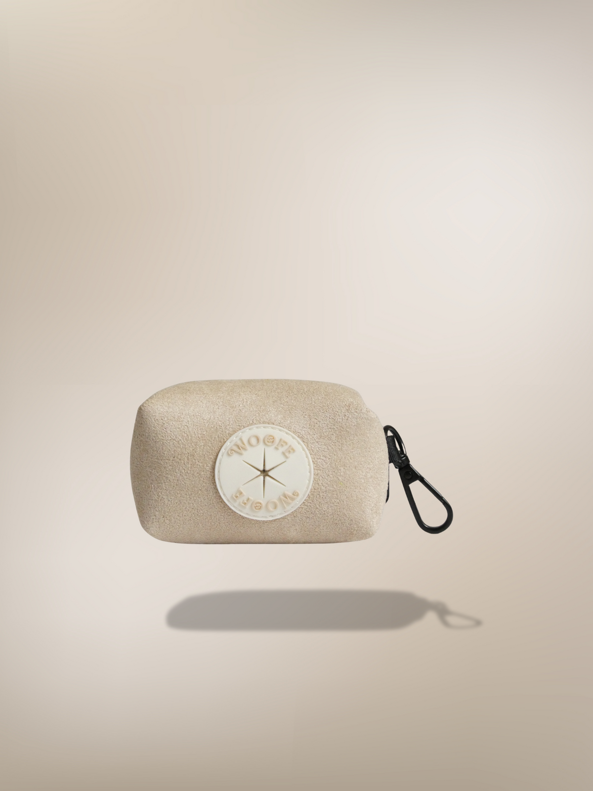 Faux Suede Waste Bag Holder - Beige